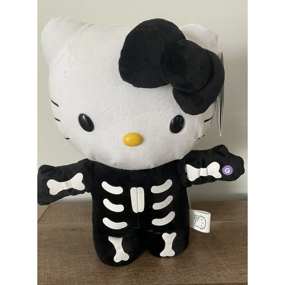 Hello Kitty Side Stepper Skeleton Plush RARE - Small Mark On Top Of Head *Flawed